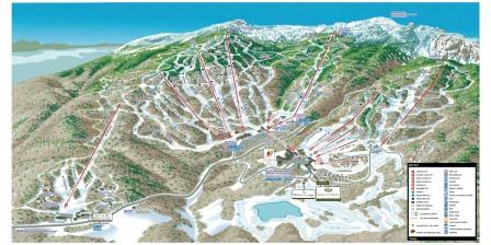 Stowe (Vermont) carte des pistes Stowe (Vermont) carte des pistes